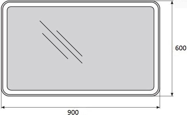 Зеркало Belbagno SPC-MAR-900-600-LED-BTN 90x60 c кнопочным выключателем фото