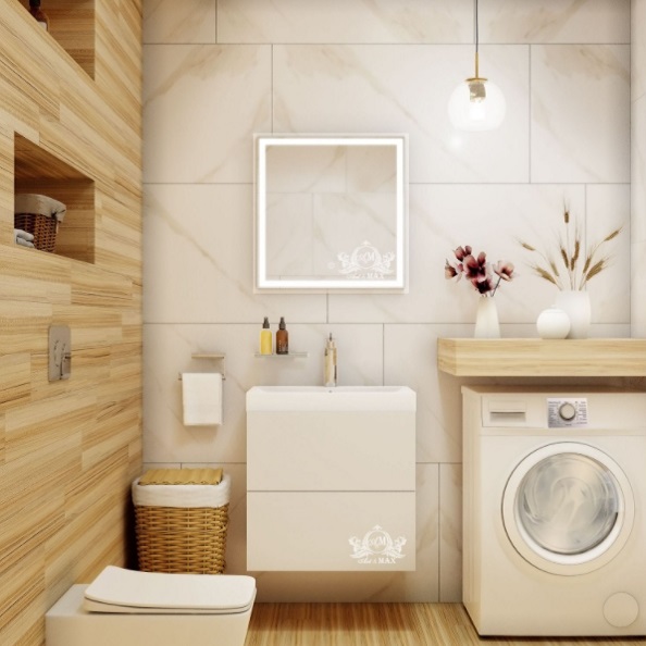 Зеркало с подсветкой Art&Max Monza AM-Mon-600-600-DS-F 60х60 см фото