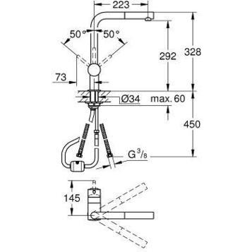Мойка кухонная со смесителем Grohe K500 Minta 31573SD0 фото