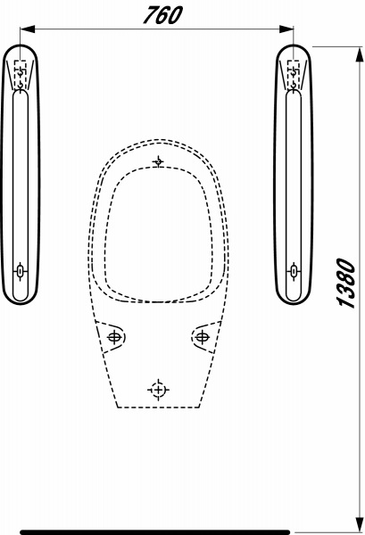 Перегородка для писсуаров Laufen Rion 8.4760.0.000.000.1 фото