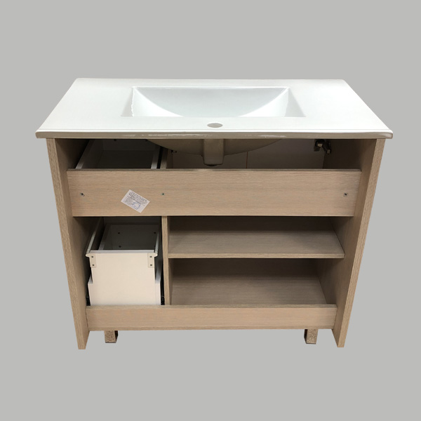 Тумба Comforty Тулуза-90 сосна лоредо с раковиной Quadro 90 фото