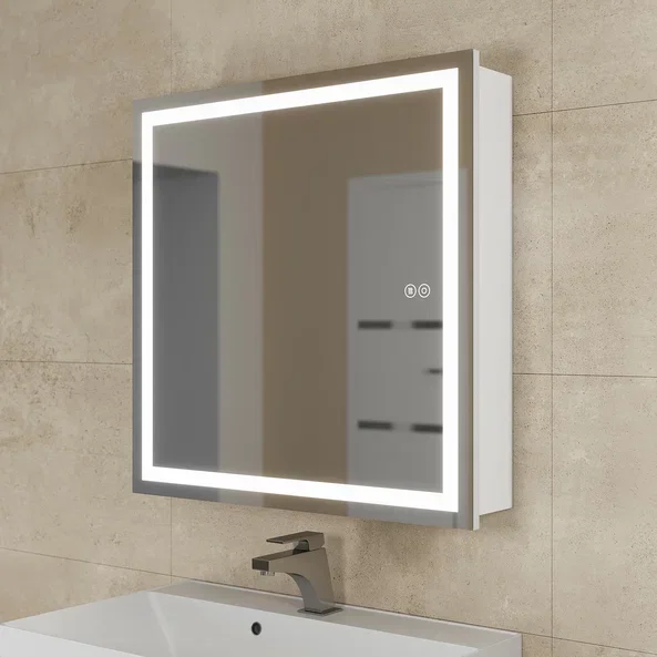 Зеркало шкаф с подсветкой в ванную Uperwood Tanos 70 ZTanos70w белый фото