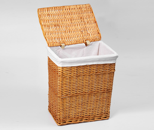 Плетеная корзина для белья с крышкой WasserKRAFT Ammer WB-370-M фото