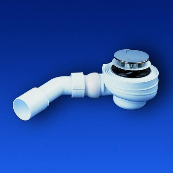 Сифон для поддона Sanit 821/50 F 34.035.00..0000 со слив. отверстием 52мм / с декоратив. крышкой хром фото