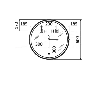 Зеркало круглое с подсветкой Raval Novato 60 Nov.02.60/W/RL фото