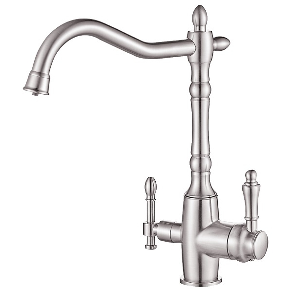 Смеситель для кухни кухни с фильтром для воды Zorg Steel Hammer SH 812 SATIN фото