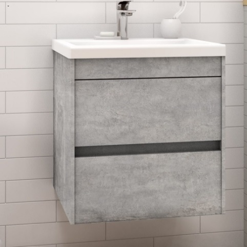 Тумба с раковиной подвесная Art&Max Family Family-500-2C-SO-CV 50 см цемент фото