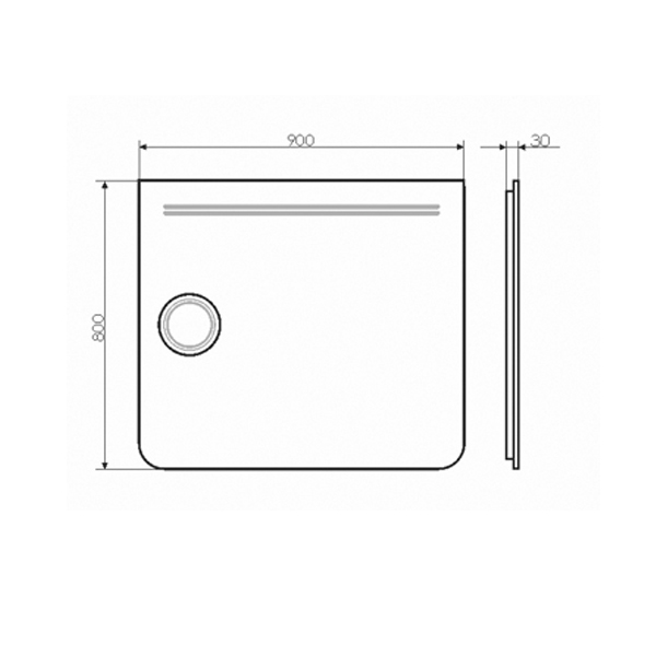 Зеркало Comforty Лондон-90, LED-подсветка, бесконтактный сенсор 00-00014140CF 90x80 фото