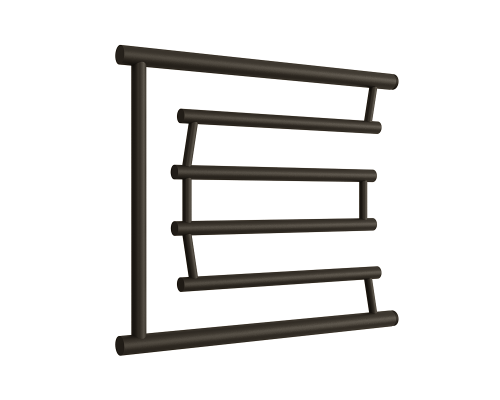 Полотенцесушитель водяной Двин D Pobeda 50/60 без полки 1"-3/4"-1/2" К0  Чёрный матовый (4627148219048) фото