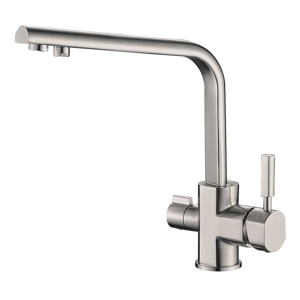 Смеситель для кухни кухни с фильтром для воды Zorg Steel Hammer SH 909 SATIN фото