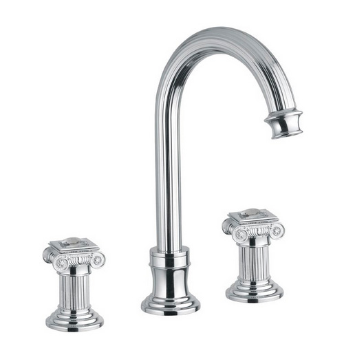 Высокий смеситель для раковины двухвентильный Cezares Olimp OLIMP-BLS2-A-01-Sw хром/swarovski фото