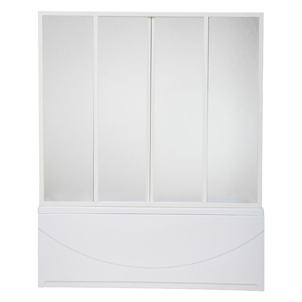 Шторка для ванны раздвижная Bas Ахин/Мальта/Атланта пластик (4 ств.) фото