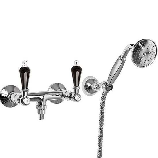 Смеситель для душа Cezares Diamond DIAMOND-D-01-Sw-N хром/swarovski Nero фото