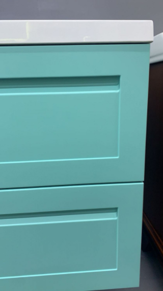 Тумба с раковиной подвесная Art&Max Platino AM-Platino-580-2C-SO-MM 58 см светло-зеленый матовый фото
