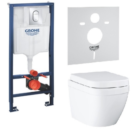 Комплект Grohe Rapid SL 5 в 1 36501000 подвесной унитаз + инсталляция + кнопка фото