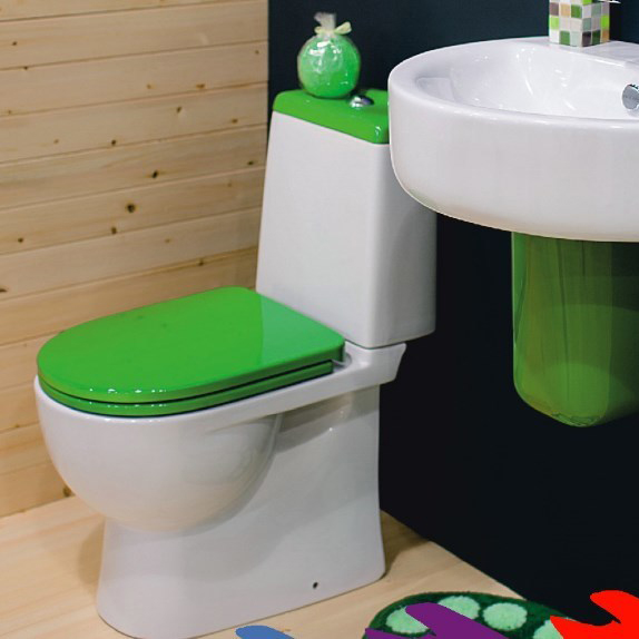 Унитаз-компакт Sanita luxe Best Color Green с сиденьем soft close BSTSLCC09130522 фото