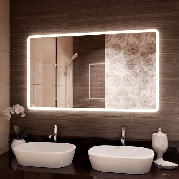 Зеркало Comforty Лотос-120 LED-подсветка, бесконтактный сенсор 00-00013494CF 120x70 фото