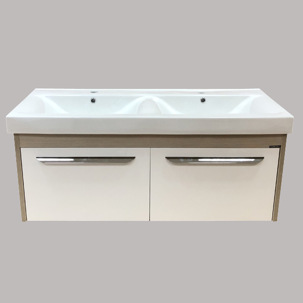 Тумба Comforty Твикс-120П сосна лоредо с раковиной Comforty 8112 фото