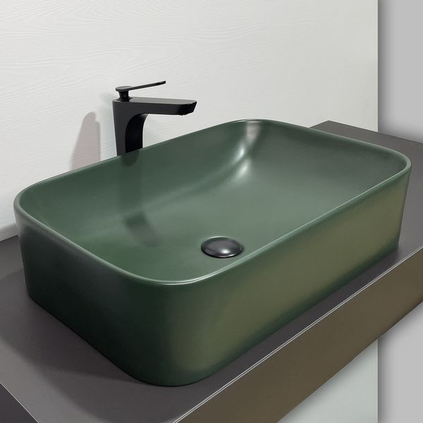 Накладная раковина Comforty 78575MDG-60 00-00012535 61x38 темно-зеленый матовый фото