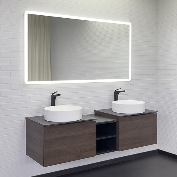 Тумба с раковиной Comforty Портленд-150 со столешницей Калакатта Блэк 00-00013687 фото