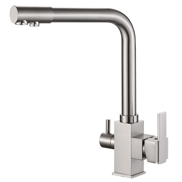 Смеситель для кухни кухни с фильтром для воды Zorg Steel Hammer SH 805 SATIN фото