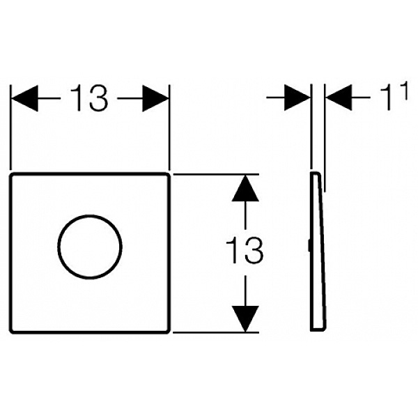 ИК привод смыва для писсуара Geberit Mambo 116.023.FW.1 нерж. сталь фото