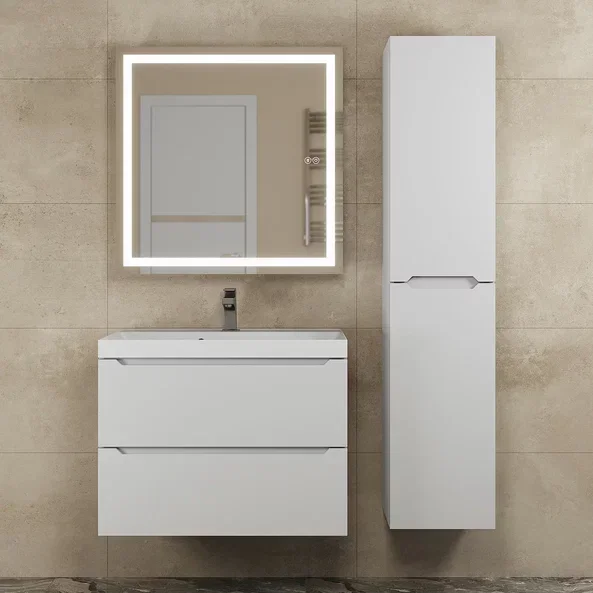 Зеркало шкаф с подсветкой в ванную Uperwood Tanos 70 ZTanos70w белый фото