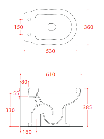 Унитаз приставной Artceram Hermitage HEV003 01 00 фото