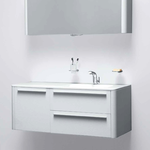 Тумба под раковину Am.Pm Awe M15FHL1153WF 115 см L белый текстурированный фото