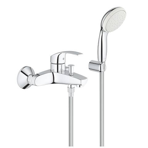 Смеситель для ванны с душем Grohe Eurostyle New 3330220A с душевым гарнитуром фото