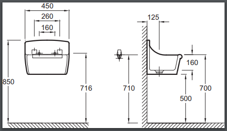 Раковина хозяйственная Jacob Delafon Norma E1899-00 с отверстиями для решетки фото
