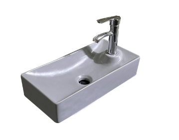 Раковина маленькая в туалет SantiLine SL-2009LMG cерая матовая фото