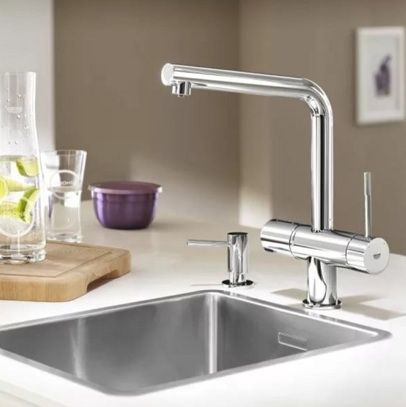 Смеситель для кухни с функцией фильтрации воды Grohe Blue Minta Pure 31345002 фото