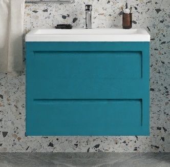 Тумба с раковиной подвесная Art&Max Platino AM-Platino-750-2C-SO-TM 75 см бирюзовая фото