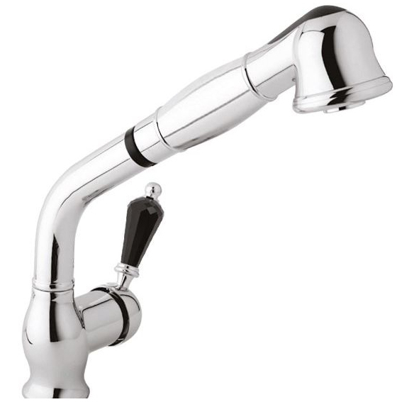 Смеситель для кухни Cezares Vintage VINTAGE-LLDM-01-Sw-N хром/swarovski Nero фото