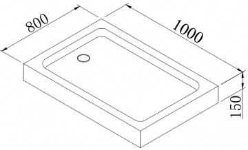 Поддон для душа Cezares Tray TRAY-A-AH-100/80-15-W 100х80 фото