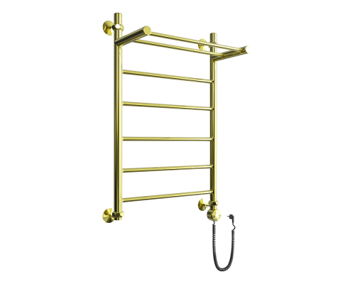 Электрический полотенцесушитель ДВИН FJ 80/50 1"-1/2" К эл ТЭН справа Золотой хром (4627152138786) фото