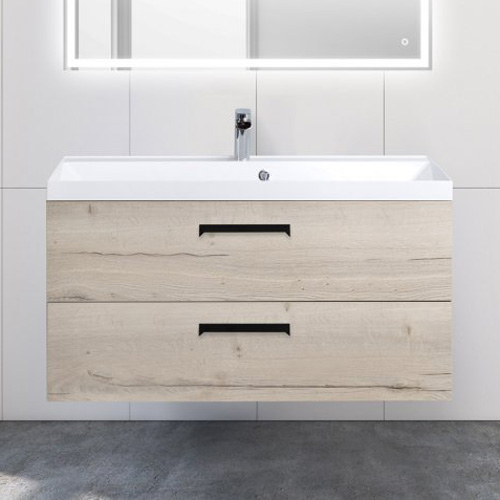 Тумба под раковину Belbagno Aurora AURORA-1000-2C-SO-RGB Rovere Galifax Bianco фото