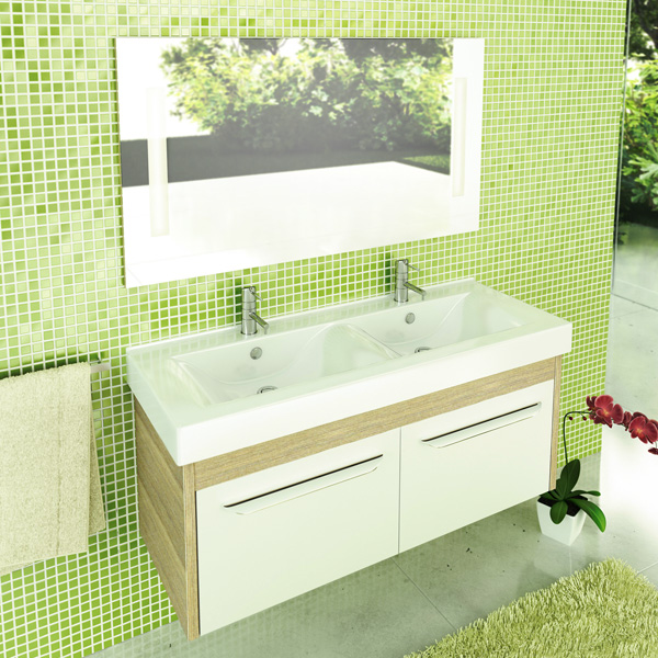 Тумба Comforty Твикс-120П сосна лоредо с раковиной Comforty 8112 фото