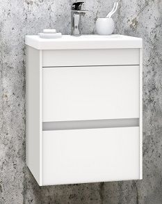 Тумба под раковину Art&Max Family FAMILY-400-2C-SO-BL белый глянец фото