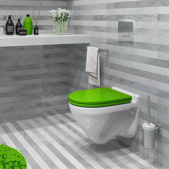 Унитаз подвесной Sanita luxe Attica Color Green с сиденьем soft close ATCSLWH0113 фото