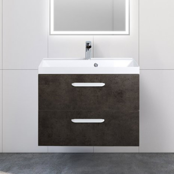 Тумба под раковину Belbagno Aurora AURORA-700-2C-SO-CS Cemento Scuro фото