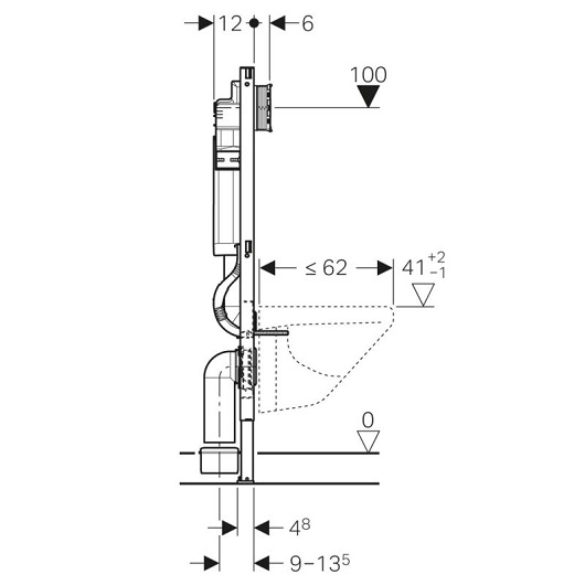 Комплект инсталляция Geberit Duofix UP 320 111.300.00.5 (111.950.00.6) с креплением 111.815.00.1, кнопкой Sigma 01 115.770.11.5 цвет белый, звукоизоляцией фото