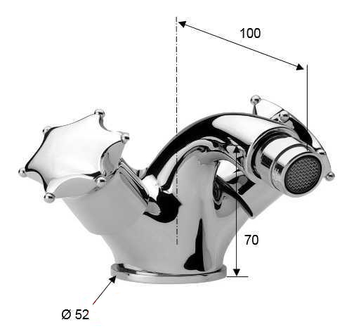 Смеситель для биде двухвентильный Daniel Miss Decora MI6200YF 83 золото/никель декоративный матовый фото