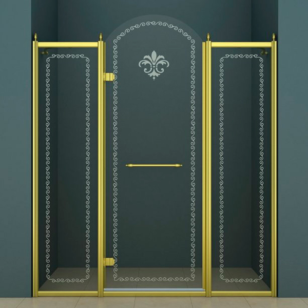 Душевая дверь Cezares Retro RETRO-B-13-130-CP-G-L 130 см золото L фото