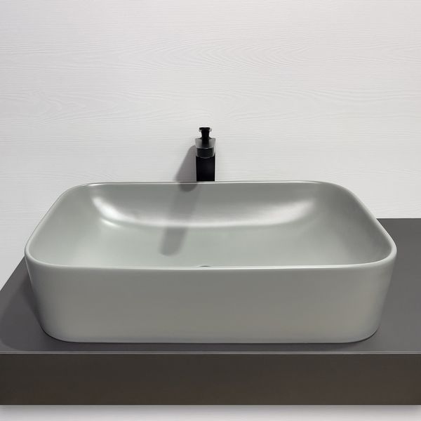 Накладная раковина Comforty 78575MH-60 00-00012237 61x38 светло-серая матовая фото