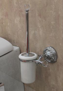 Ершик для унитаза Art&Max Barocco Crystal AM-1785-Cr-C серебро фото