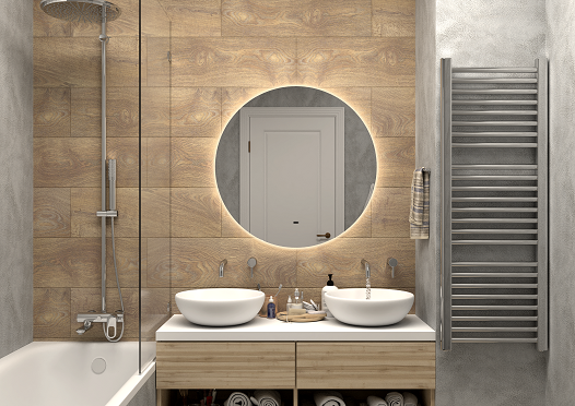 Зеркало с подсветкой Art&Max Sanremo AM-San-800-DS-C 80x80 фото