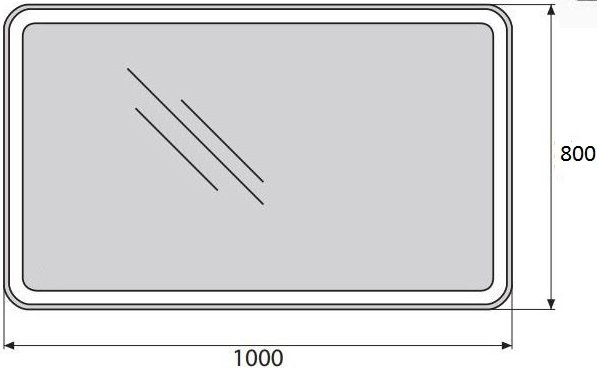 Зеркало Belbagno SPC-MAR-1000-800-LED-BTN 100x80 c кнопочным выключателем фото