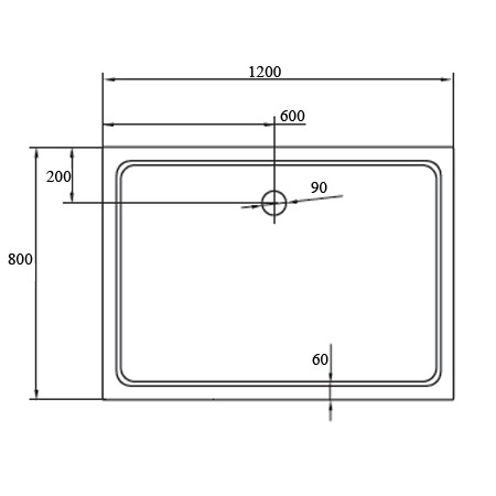 Поддон для душа Cezares Tray TRAY-S-AH-120/80-13-W 120х80 фото